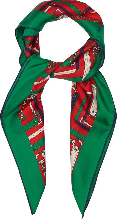 gucci printed silk-twill scarf|nwt authentic gucci silk scarf.